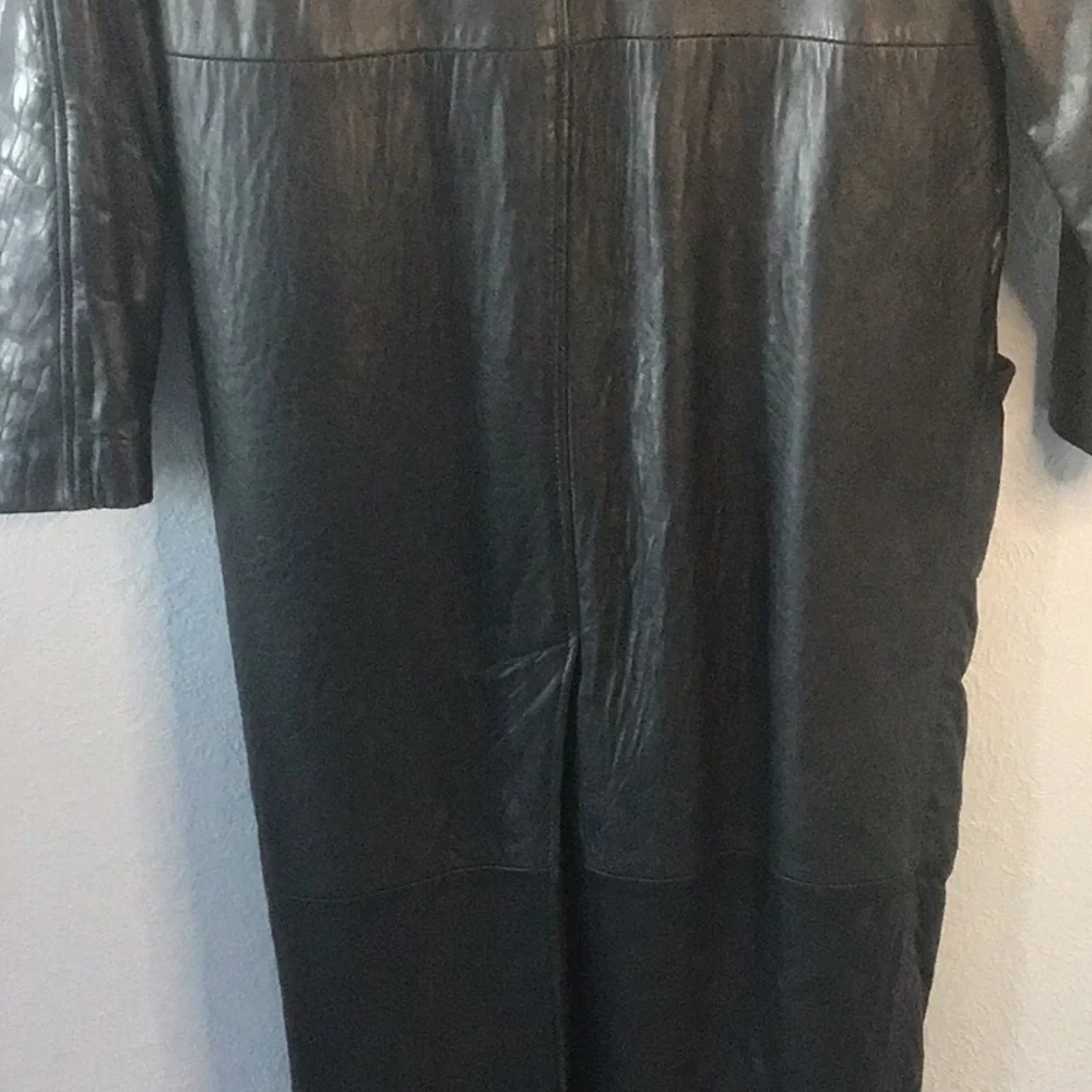 Cassidy Vintage 1980’s Leather Tapered Trench Coat